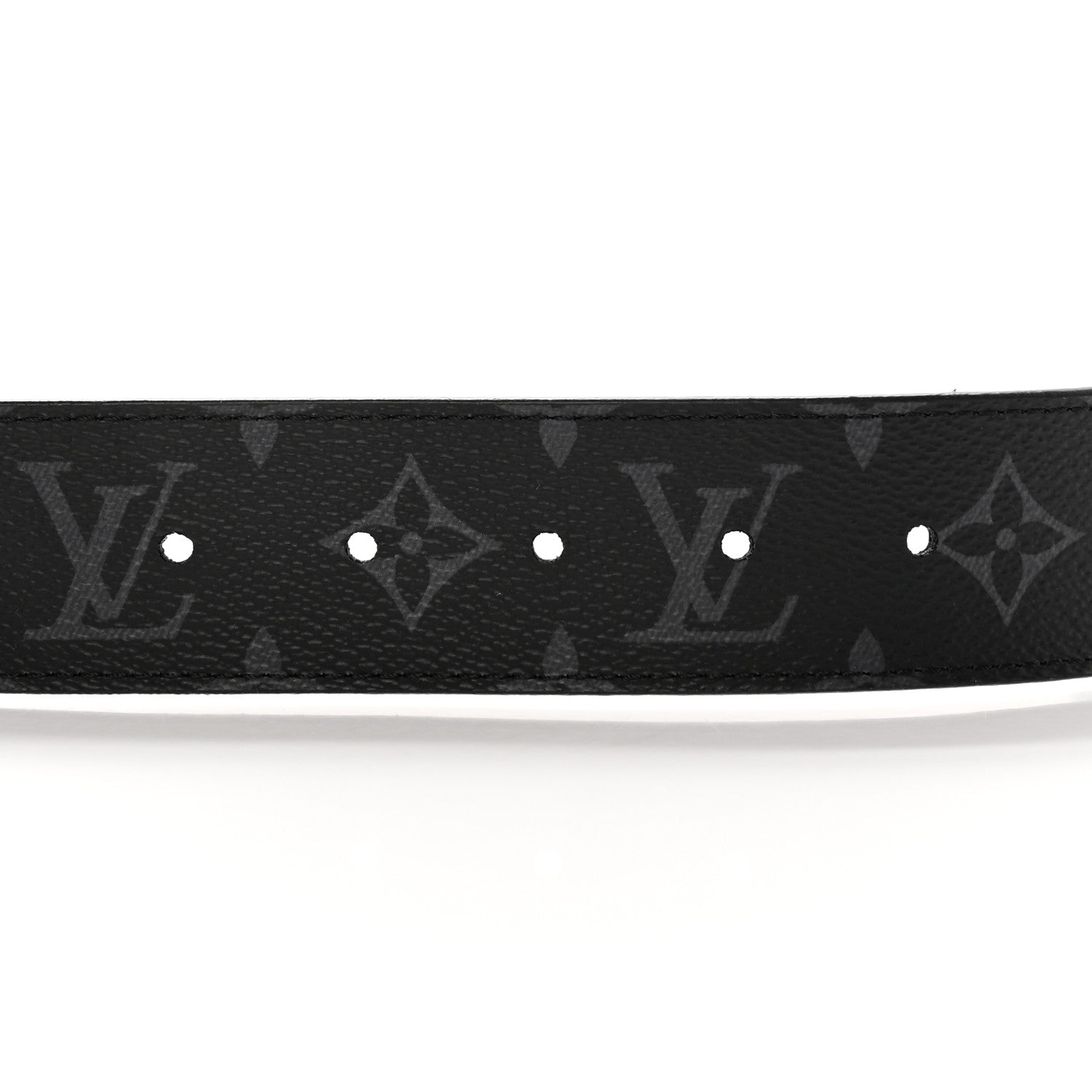 Louis Vuitton Monogram Eclipse Taigarama 40mm LV Initiales Reversible Belt 95 38 Black 3 of 7