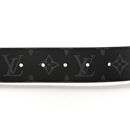Louis Vuitton Monogram Eclipse Taigarama 40mm LV Initiales Reversible Belt 95 38 Black 3 of 7
