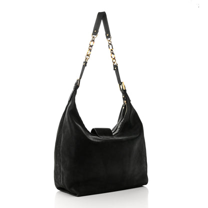 Fendi Vitello Savana Forever Hobo Black Tartaruga Natural 2 of 10