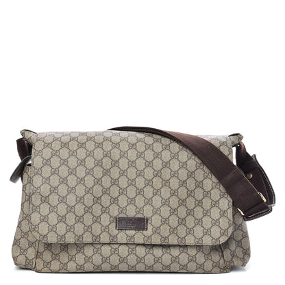 Gucci GG Plus Monogram Messenger Diaper Bag Dark Brown 1 of 13