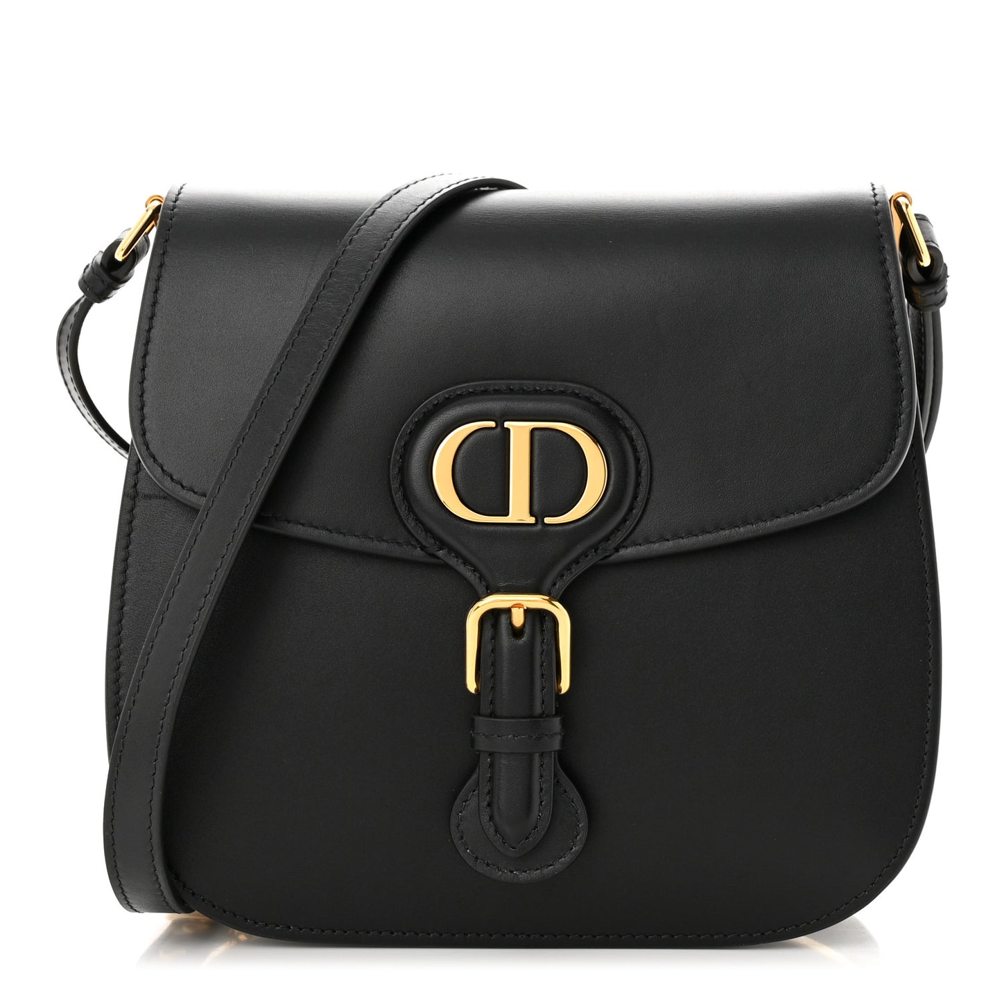 Box Calfskin Medium Bobby Frame Flap Black