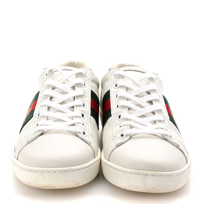 Gucci Calfskin Ayers Bee Embroidered Womens Ace Sneakers 36 White Green 3 of 10