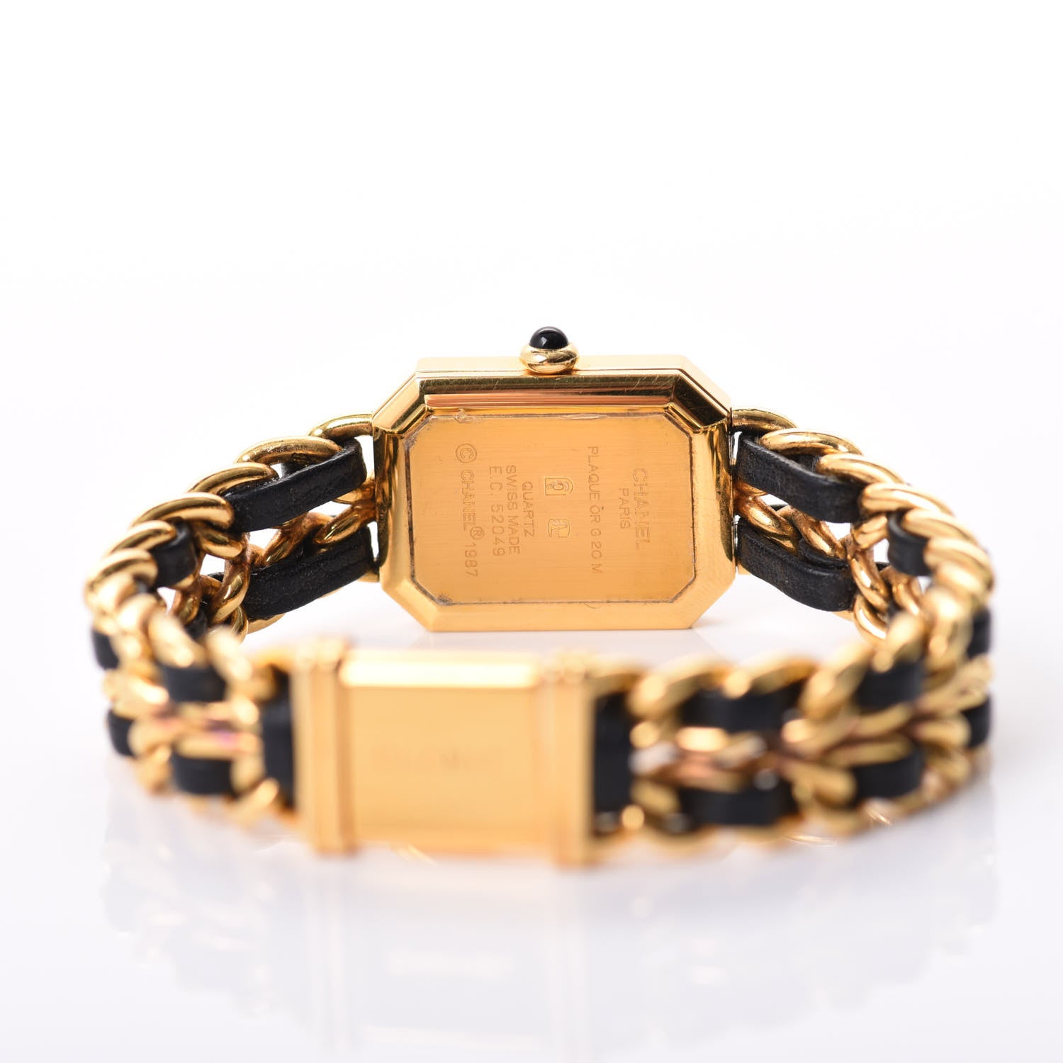 Chanel Stainless Steel Lambskin 20mm Chain Premiere Quartz Watch Gold L 4 of 7