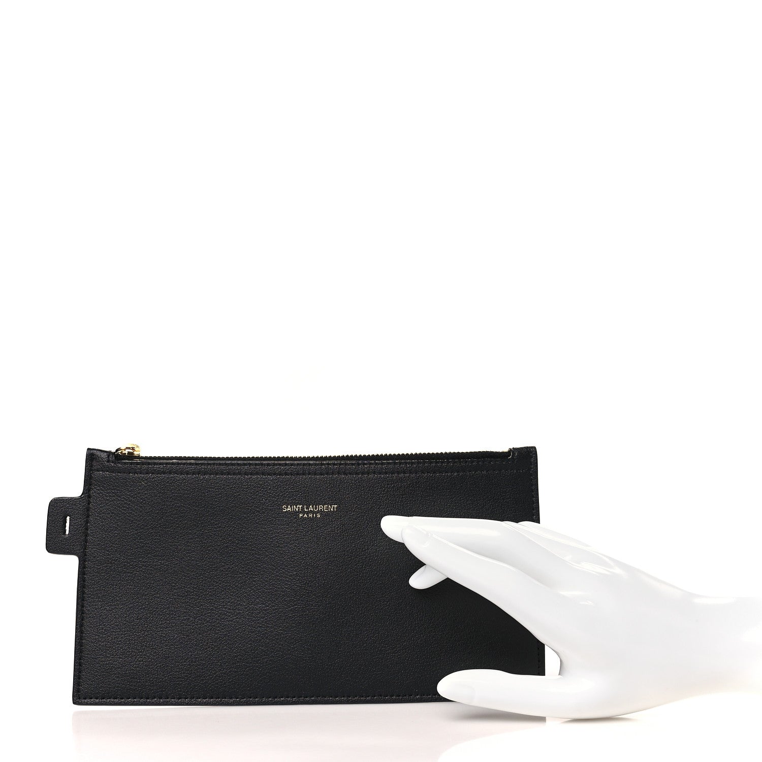 Saint Laurent Calfskin North-South Shopping Tote Pouch Black 2 of 5