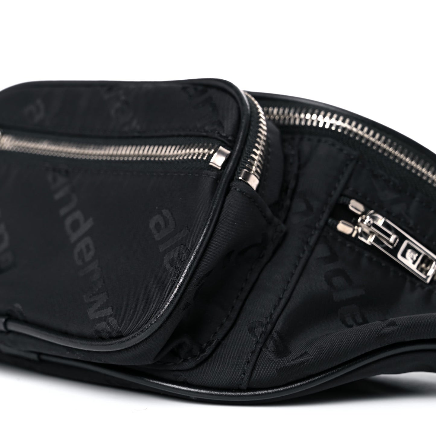 Nylon Logo Printed Attica Belt Bag Black