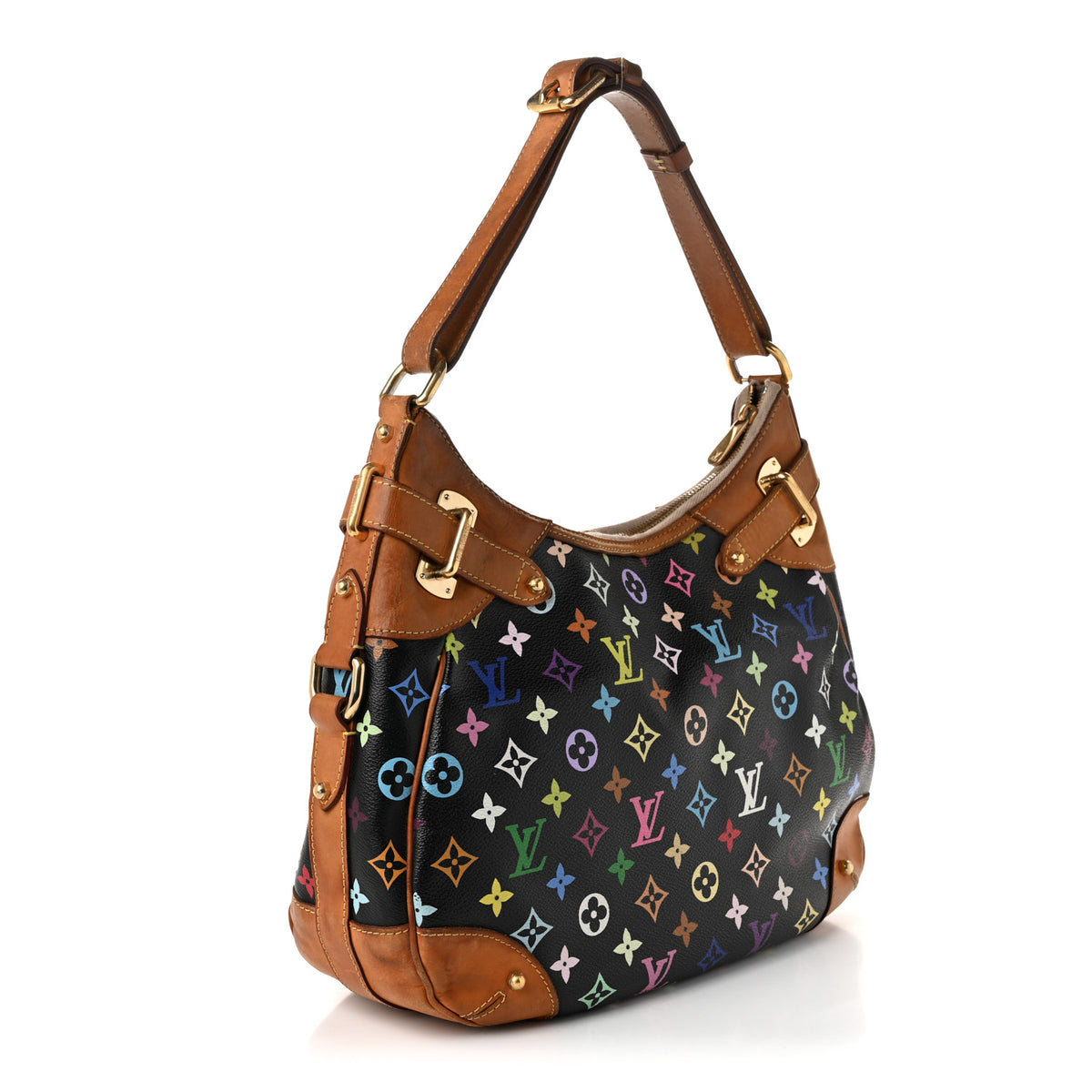 Louis Vuitton Monogram Multicolor Greta Black 3 of 9