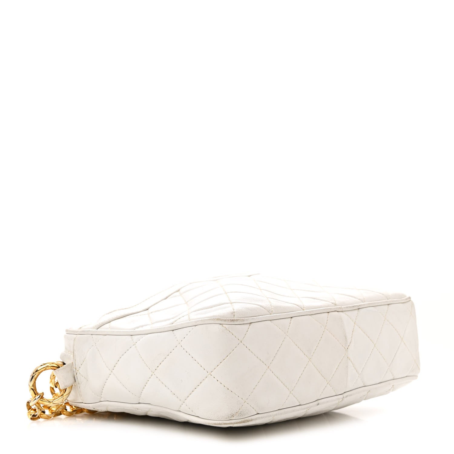Chanel Lambskin Quilted Tassel Camera Case White 4 of 14