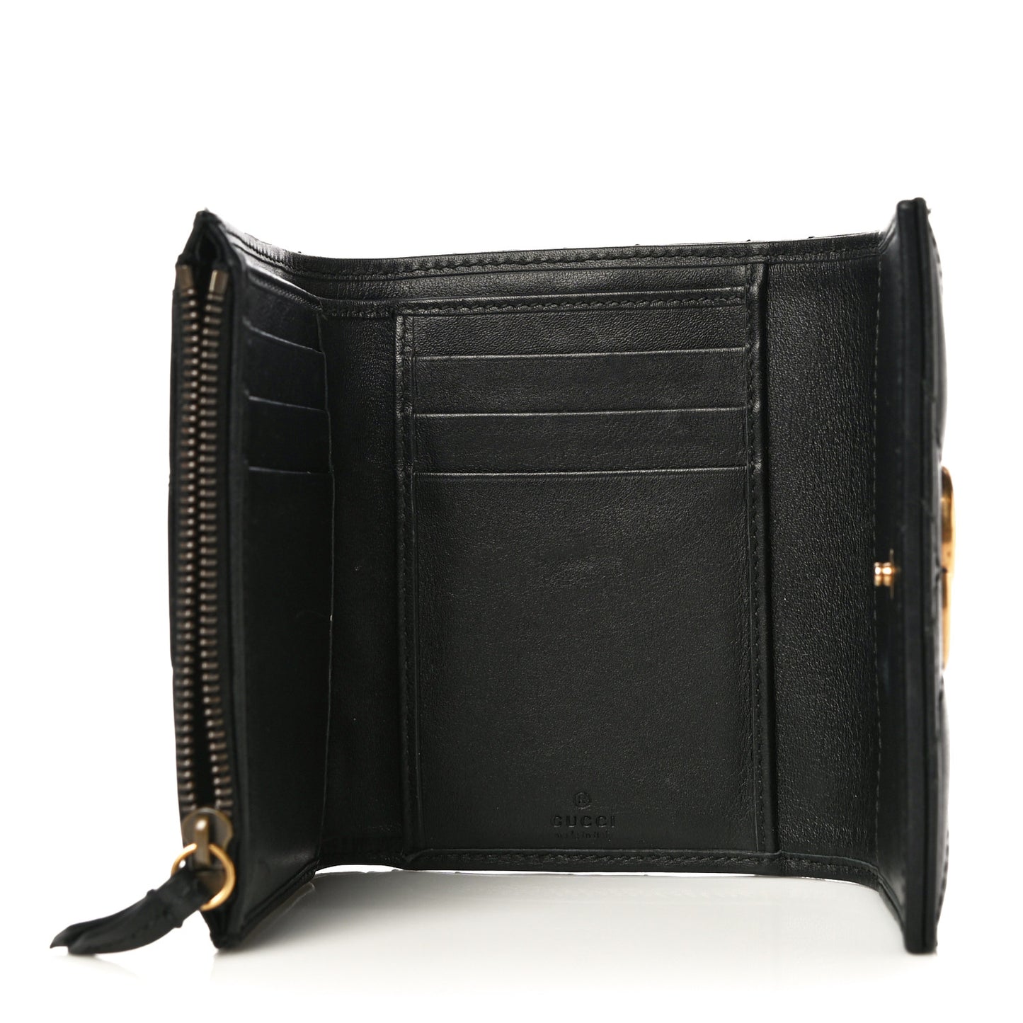 Calfskin Matelasse GG Marmont Wallet Black