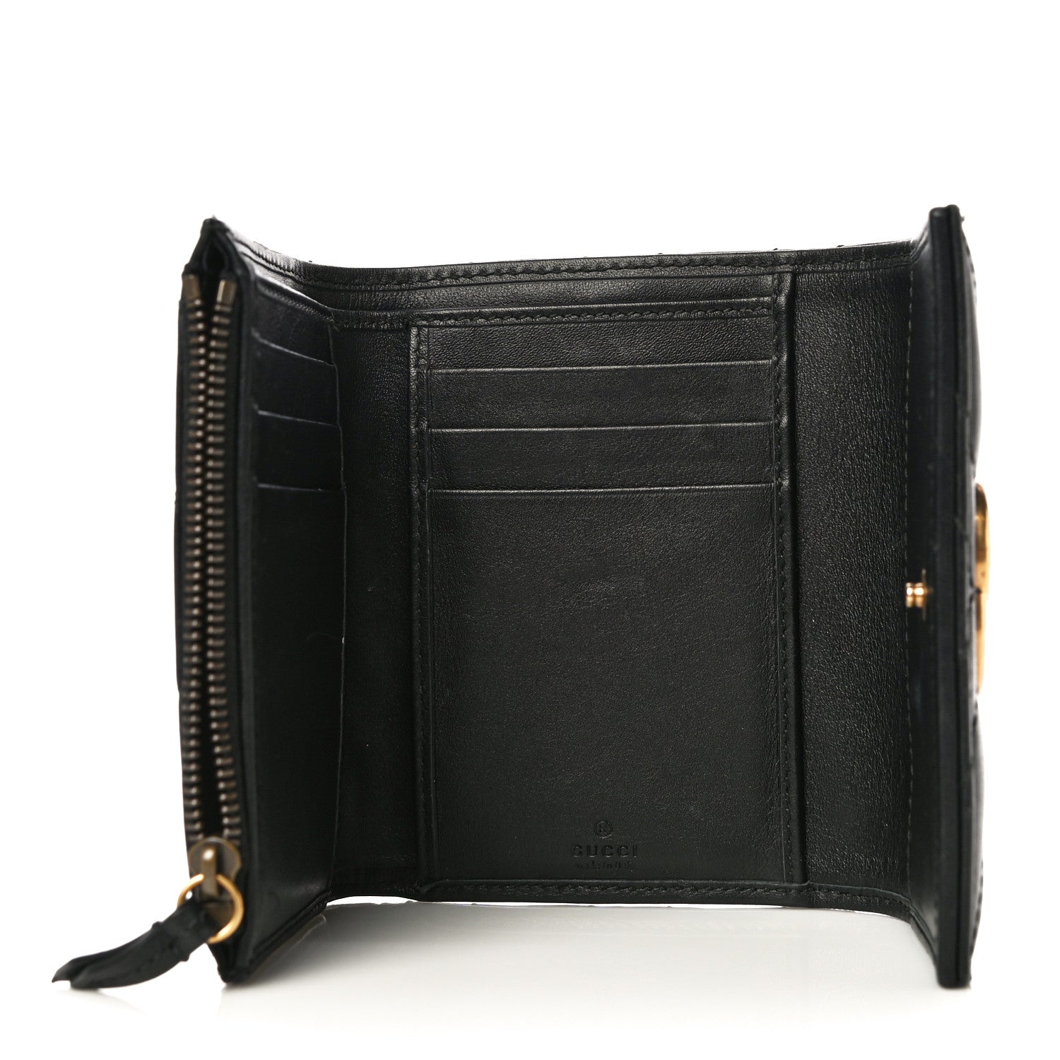 Gucci Calfskin Matelasse GG Marmont Wallet Black 5 of 15