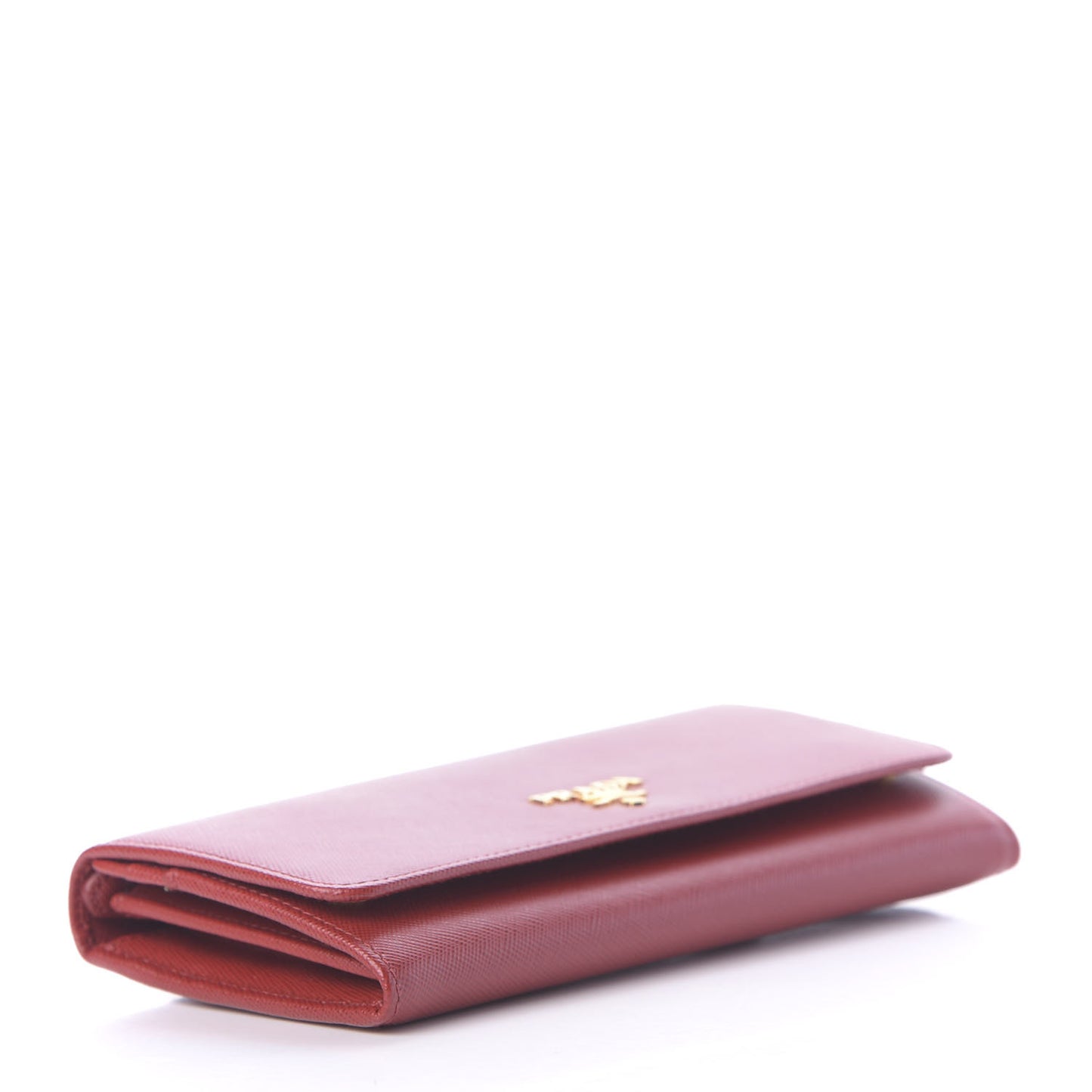 Saffiano Metal Continental Flap Wallet Fuoco
