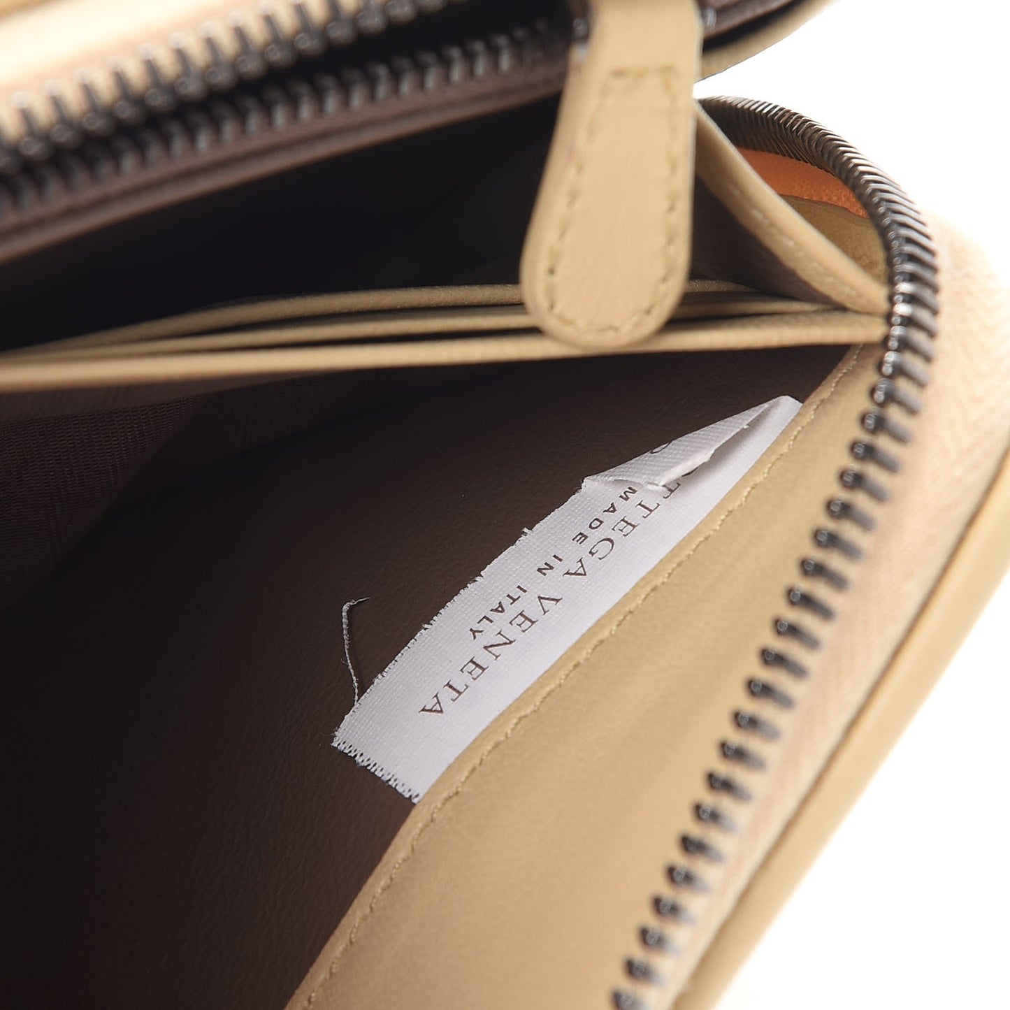 Nappa Intrecciato Zip Around Wallet Banane
