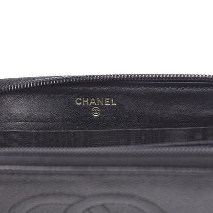 Chanel Caviar Timeless CC Large Gusset Zip Around Wallet Black 6 of 8