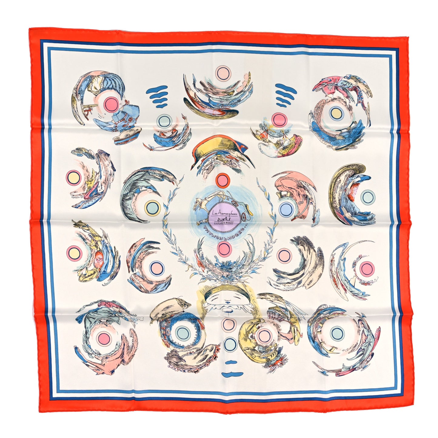 Silk Les Anamorphoses Scarf 70 Bleu Glacier