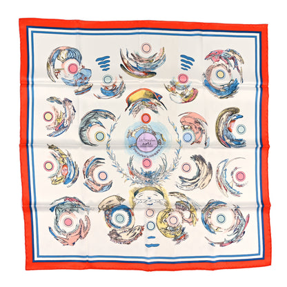 Hermes Silk Les Anamorphoses Scarf 70 Bleu Glacier 1 of 3