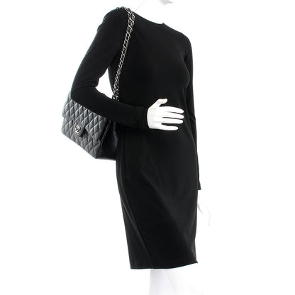Chanel Caviar Quilted Jumbo Double Flap Black 3 of 9
