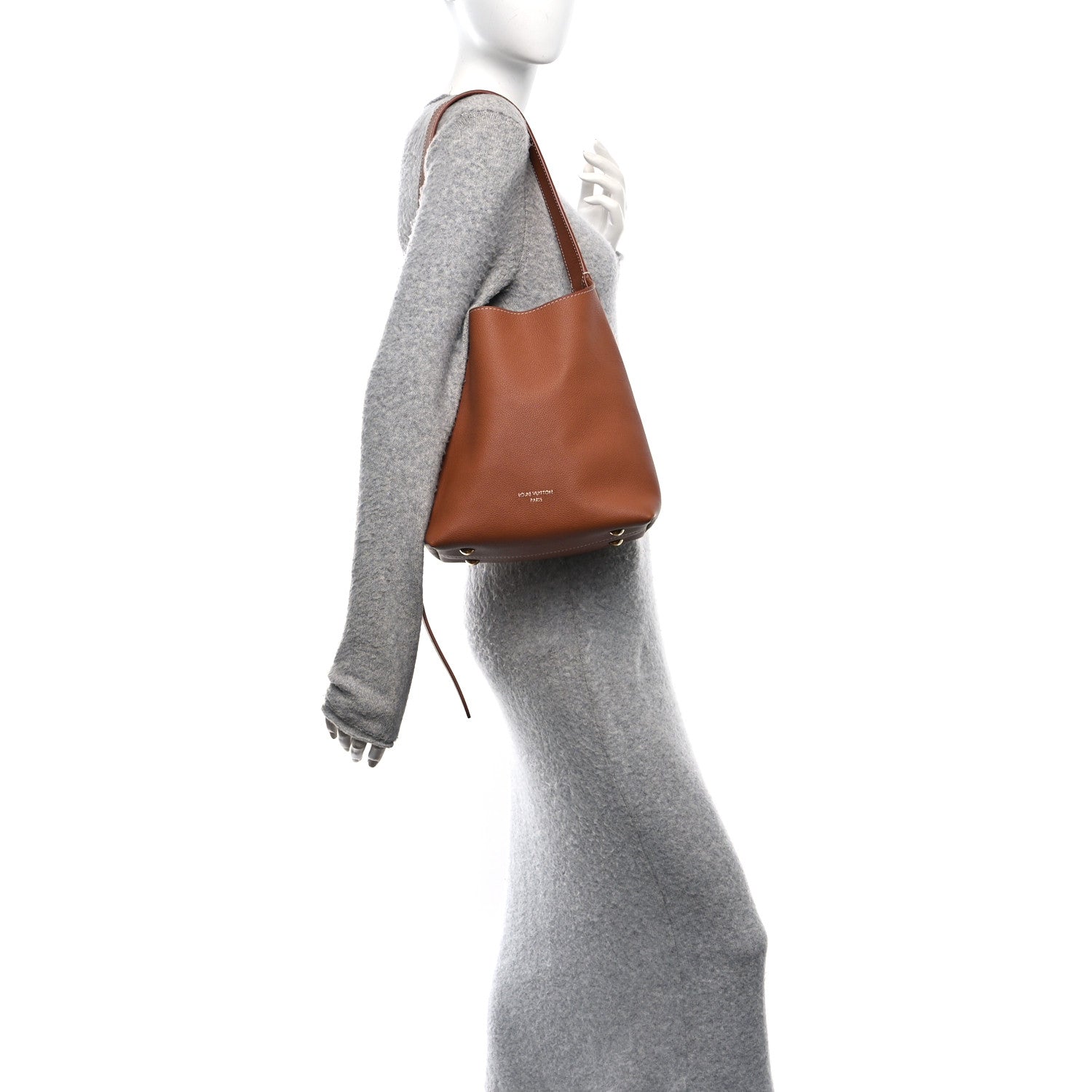 Louis Vuitton Grained Calfskin Low Key Hobo PM Cognac 2 of 10