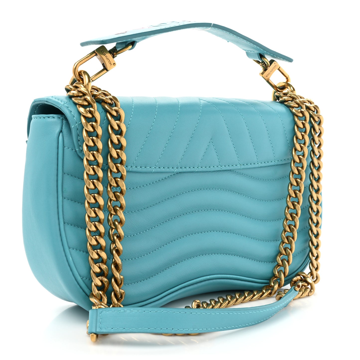 Calfskin New Wave Chain MM Malibu Green