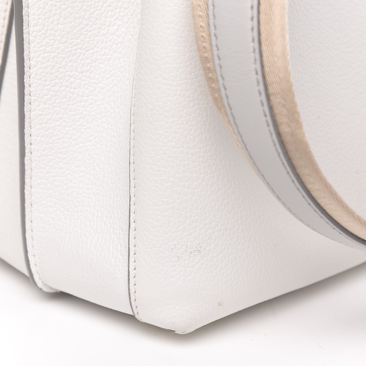 MCM Grained Calfskin Medium Milla Tote White 9 of 17