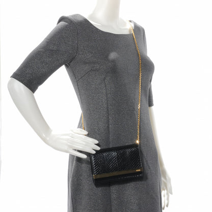 Fendi Python Mini Rush Clutch Black 2 of 10