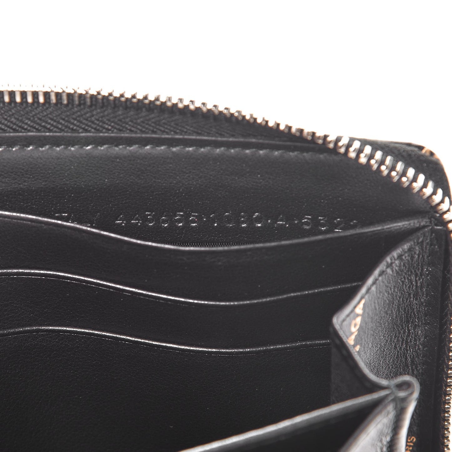 Calfskin Allover Logo Bazar Continental Zip Around Wallet Black Gold