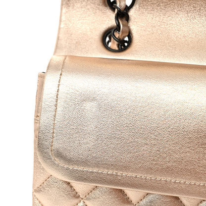 Chanel Metallic Lambskin Quilted Medium Double Flap Gold Black 11 of 12