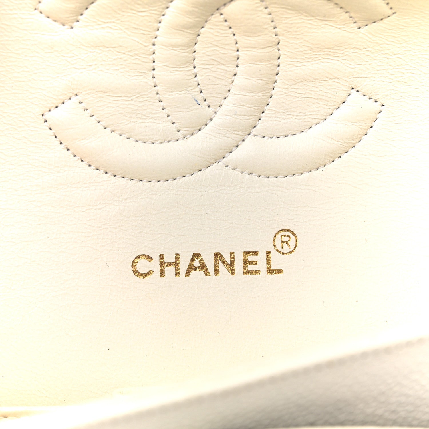 Chanel Caviar Quilted Medium Double Flap White 6 of 13