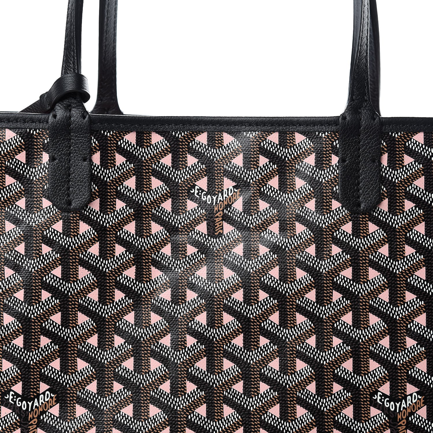 Goyard Goyardine Saint Louis Claire Voie PM Black Pink 9 of 11