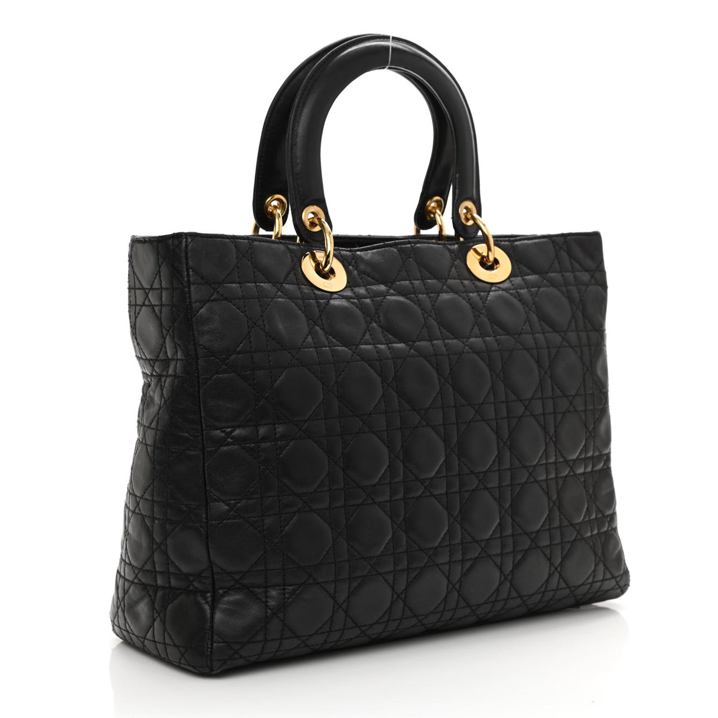 Lambskin Cannage Large Lady Dior Black