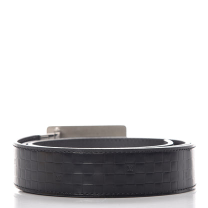Louis Vuitton Calfskin Damier Embossed Inventeur Reversible Belt 100 40 3 of 6