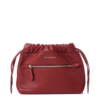 Burberry Grainy Calfskin Drawstring Pouch Red 1 of 9