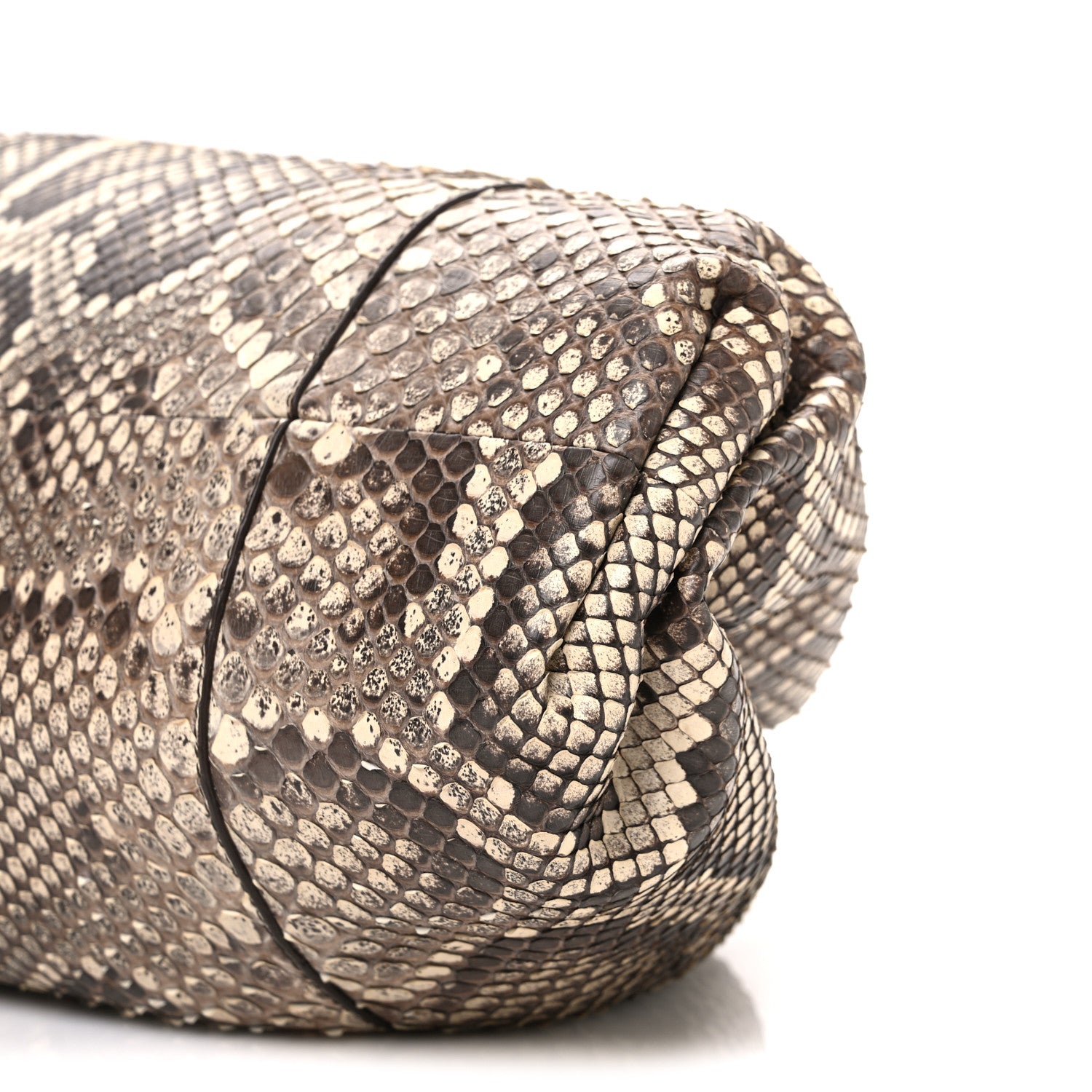 Bottega Veneta Snakeskin The Pouch Oversized Clutch Naturale 11 of 11