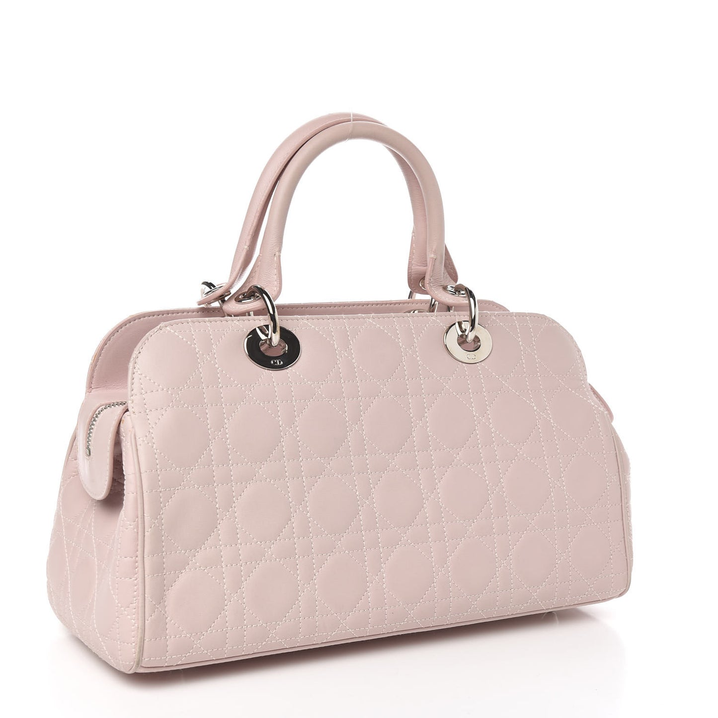Lambskin Cannage Soft Lady Dior Satchel Light Pink