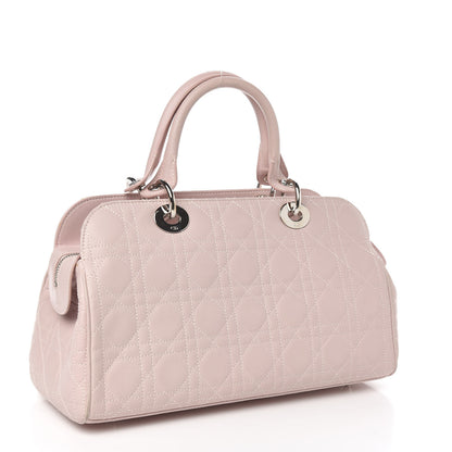 Christian Dior Lambskin Cannage Soft Lady Dior Satchel Light Pink 3 of 14
