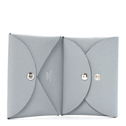 Hermes Epsom Calvi Duo Card Case Gris Pantin 5 of 7