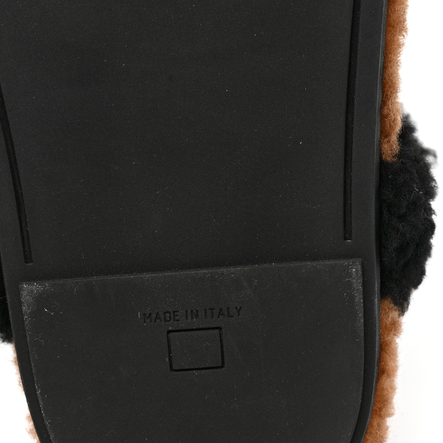Fendi Shearling FF Fendi Feel Sandals 38.5 Tobacco Black 6 of 8