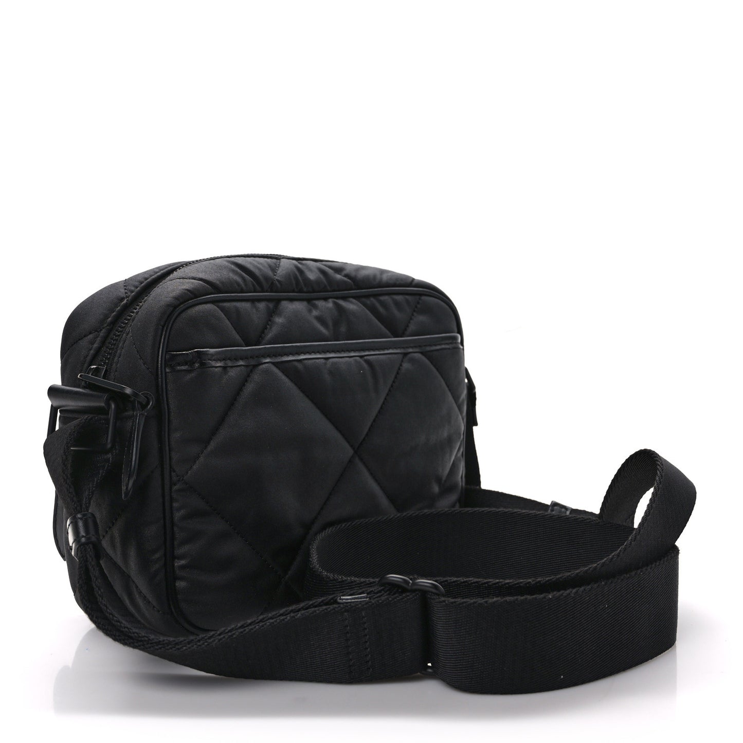 Nylon Quilted Paddy Crossbody Bag Black