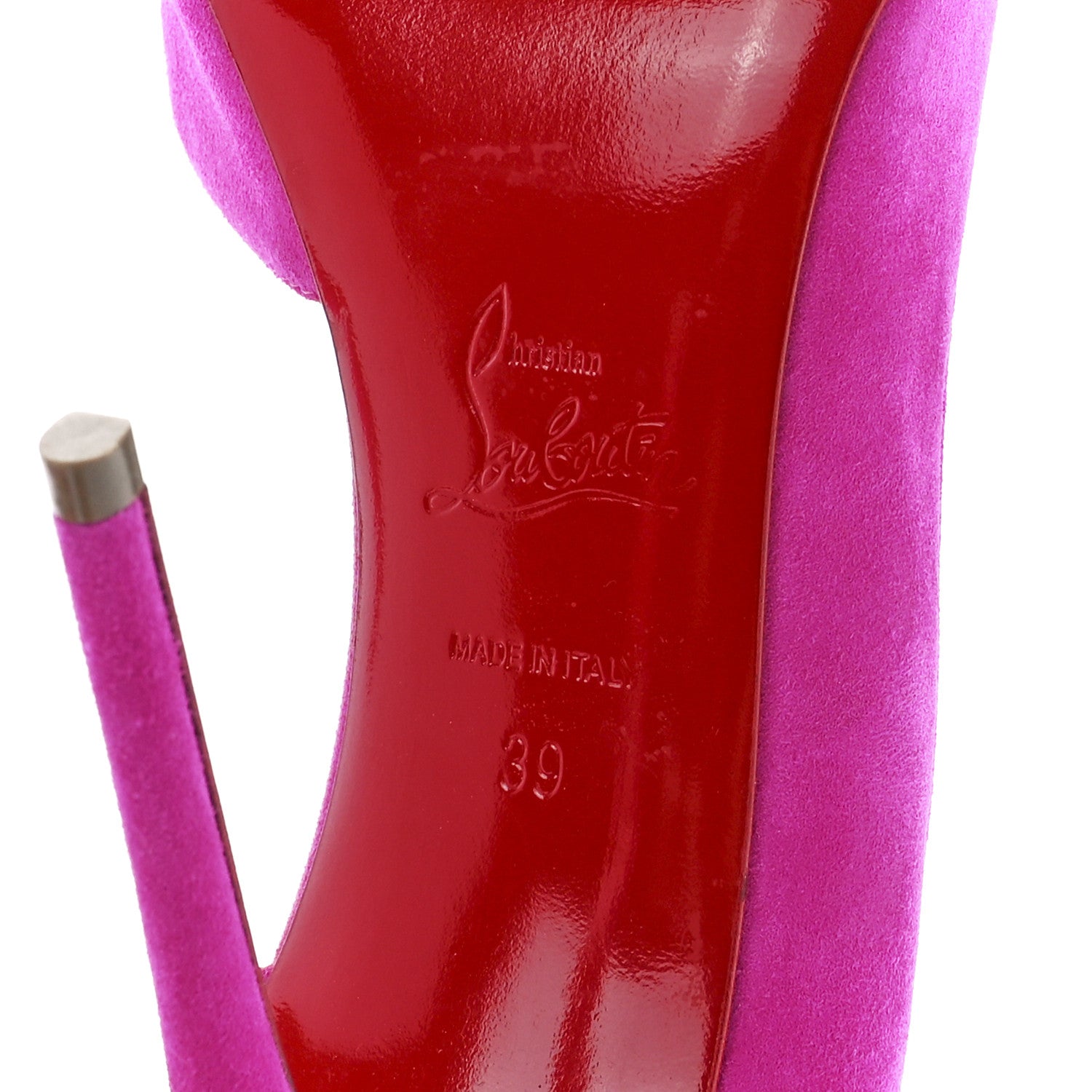 Christian Louboutin Suede Iriza 100 Pumps 39 Ultra Rose 6 of 8