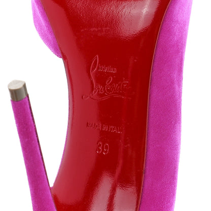 Christian Louboutin Suede Iriza 100 Pumps 39 Ultra Rose 6 of 8