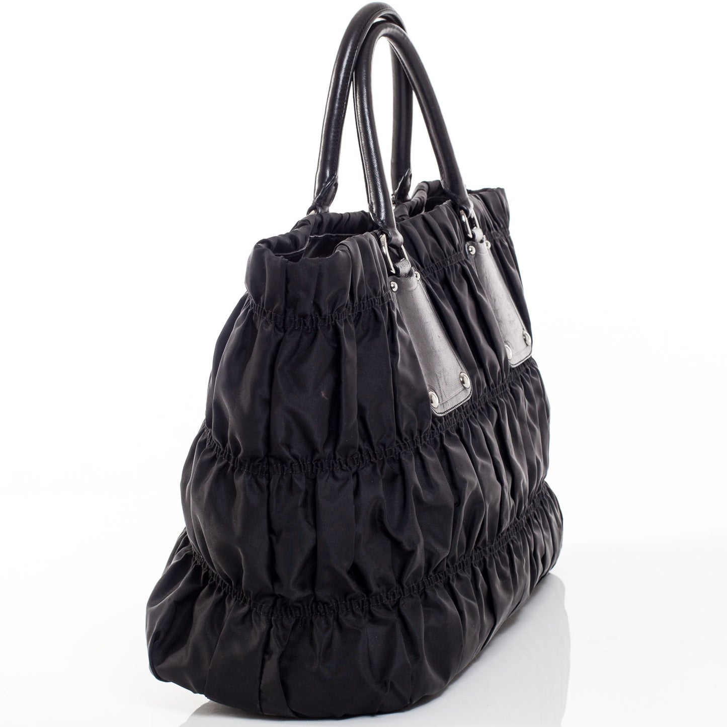 Tessuto Nylon Gaufre Tote Nero Black