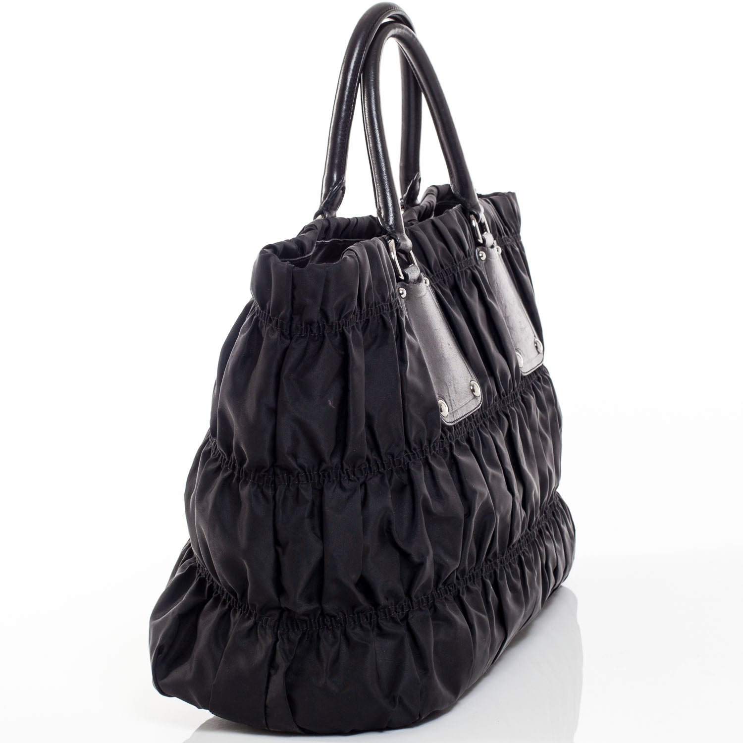 Prada Tessuto Nylon Gaufre Tote Nero Black 4 of 9