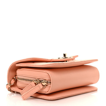 Chanel Caviar Quilted Like A Wallet Flap Coral 4 of 10
