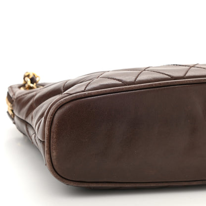 Chanel Lambskin Quilted Shoulder Bag Brown 8 of 10