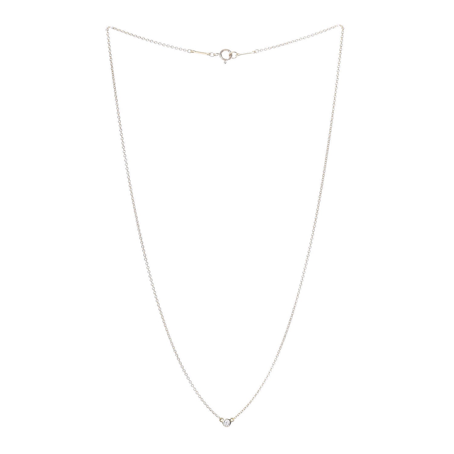 18K Yellow Gold Diamond .05ct Elsa Peretti Diamonds by the Yard Pendant Necklace