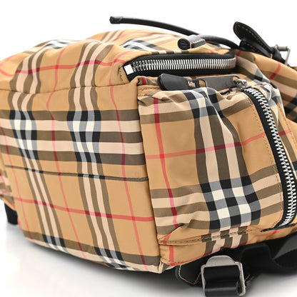 Burberry Nylon Vintage Check Medium Rucksack Backpack Antique Yellow 10 of 11