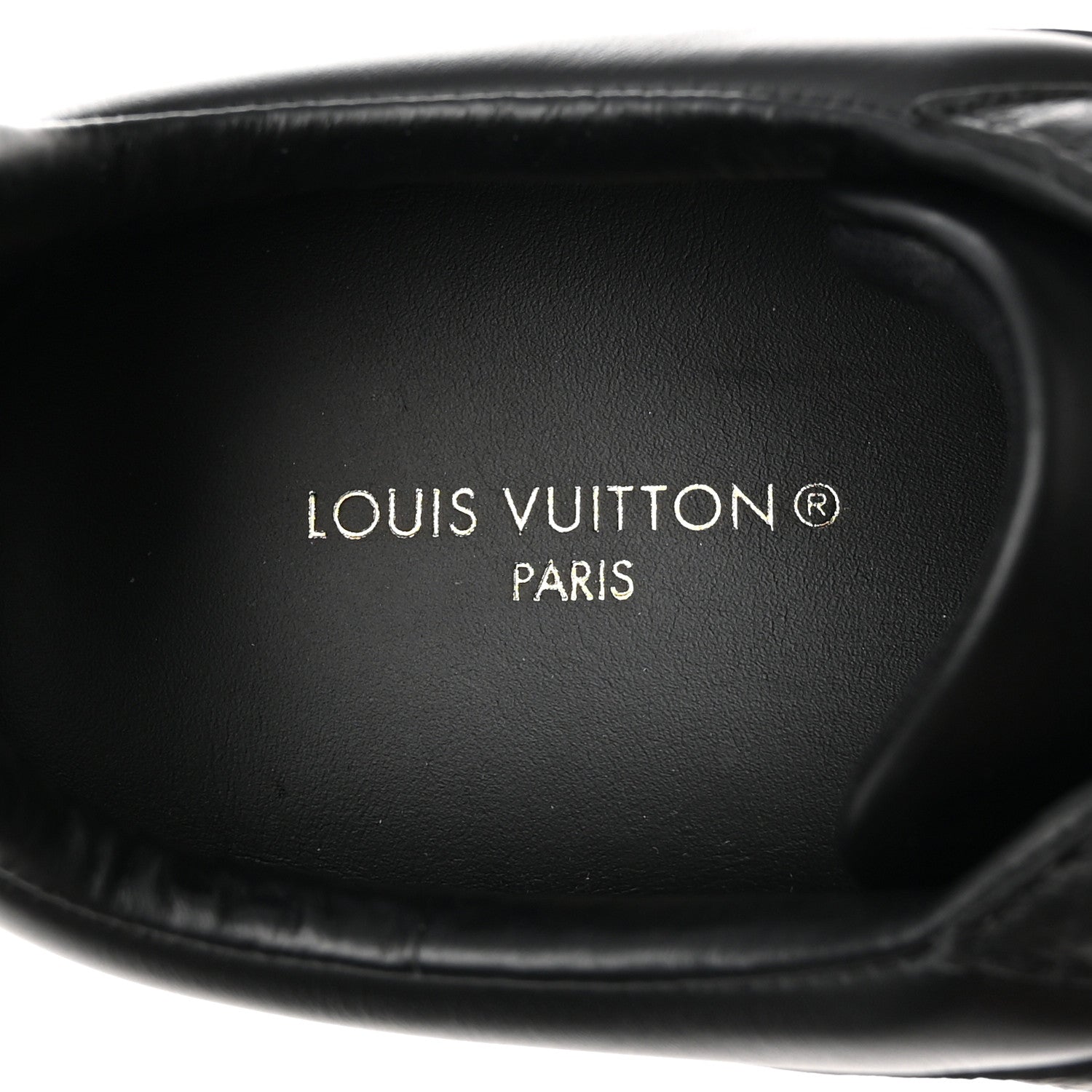 Louis Vuitton Grained Calfskin Embossed Monogram Mens Luxembourg Sneakers 9 Black 6 of 8