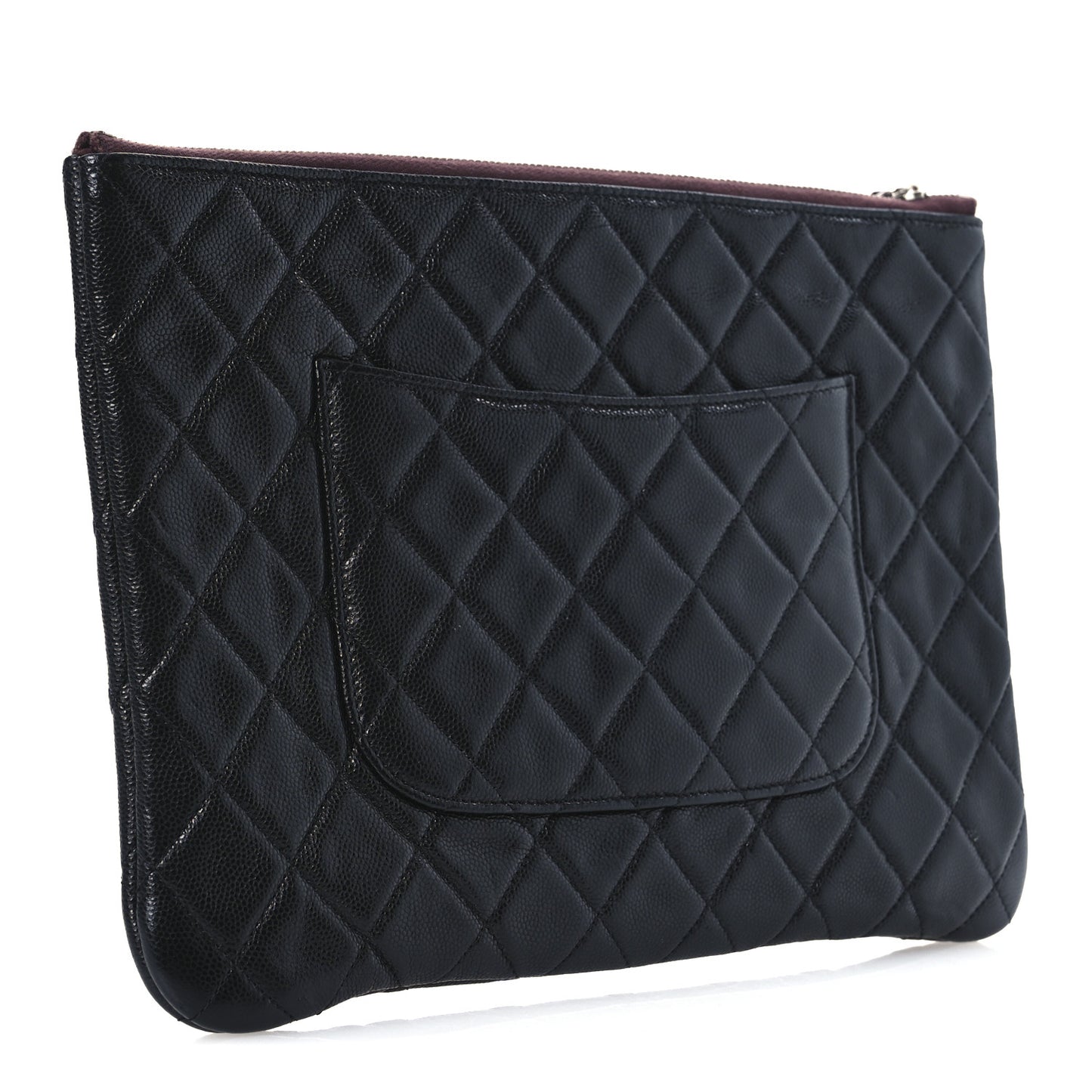 Caviar Quilted Medium Cosmetic Case Black