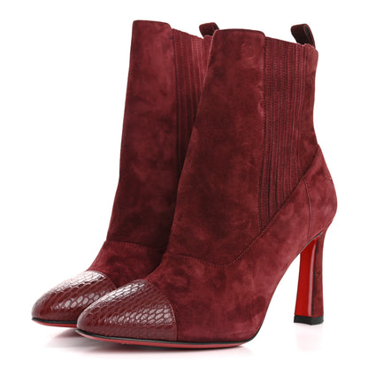 Christian Louboutin Veau Velours Calfskin Jurassic Me In The 90s 85 Ankle Boots 36.5 Tanin 4 of 9