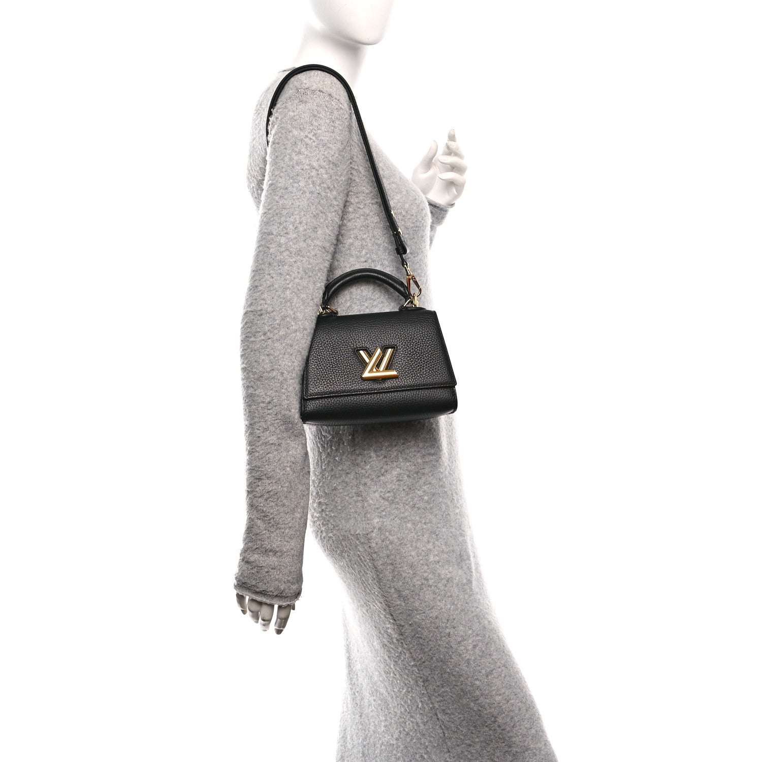 Louis Vuitton Taurillon Twist One Handle BB Black 2 of 11