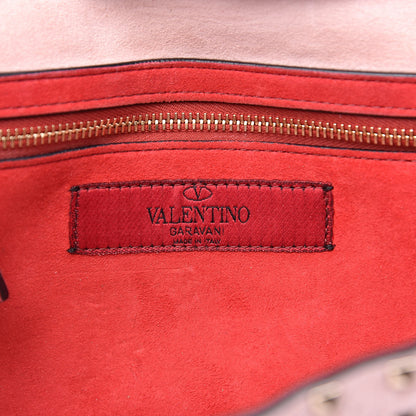 Valentino Garavani Craquele Nappa Rockstud Spike Wallet on Chain Water Rose 6 of 11