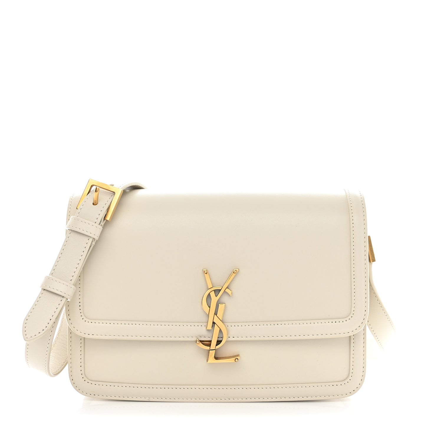 Box Calfskin Monogram Medium Solferino Satchel Crema Soft
